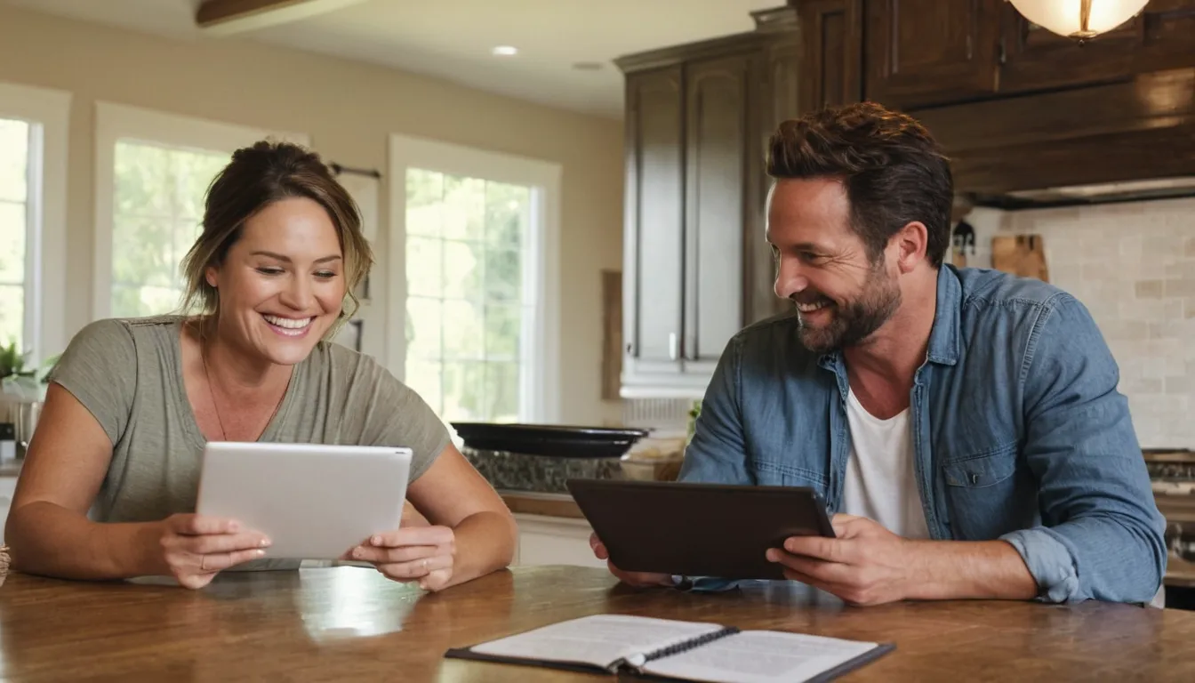 A provider reviewing bathroom measurements with a homeowner